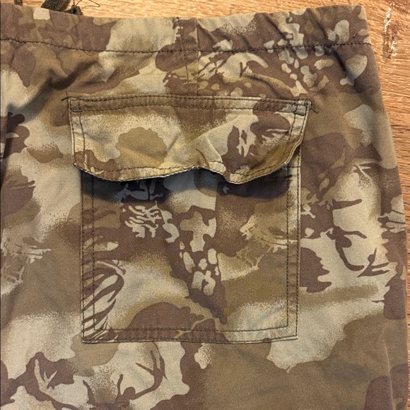 3/$20 Moosejaw Women's Tan Camo Cargo Capris Hunting Cabincore Outdoors Gorpcore - Picture 5 of 8